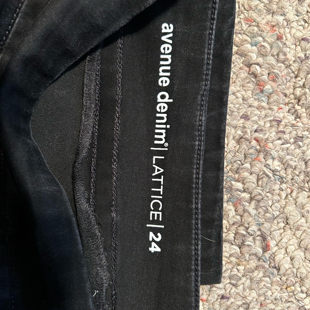 Lattice Butter Denim Black Jeans